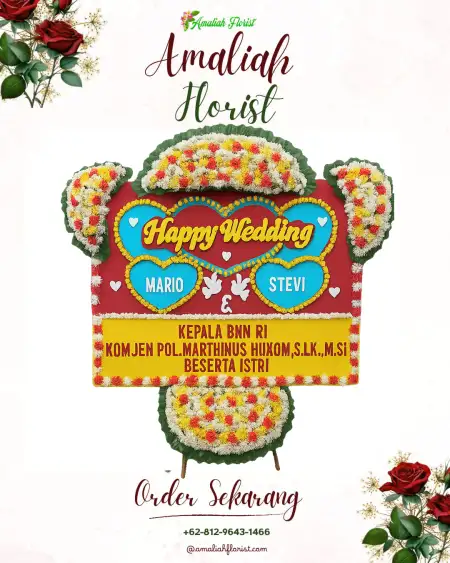 Papan Bunga Pernikahan Campang Gijul